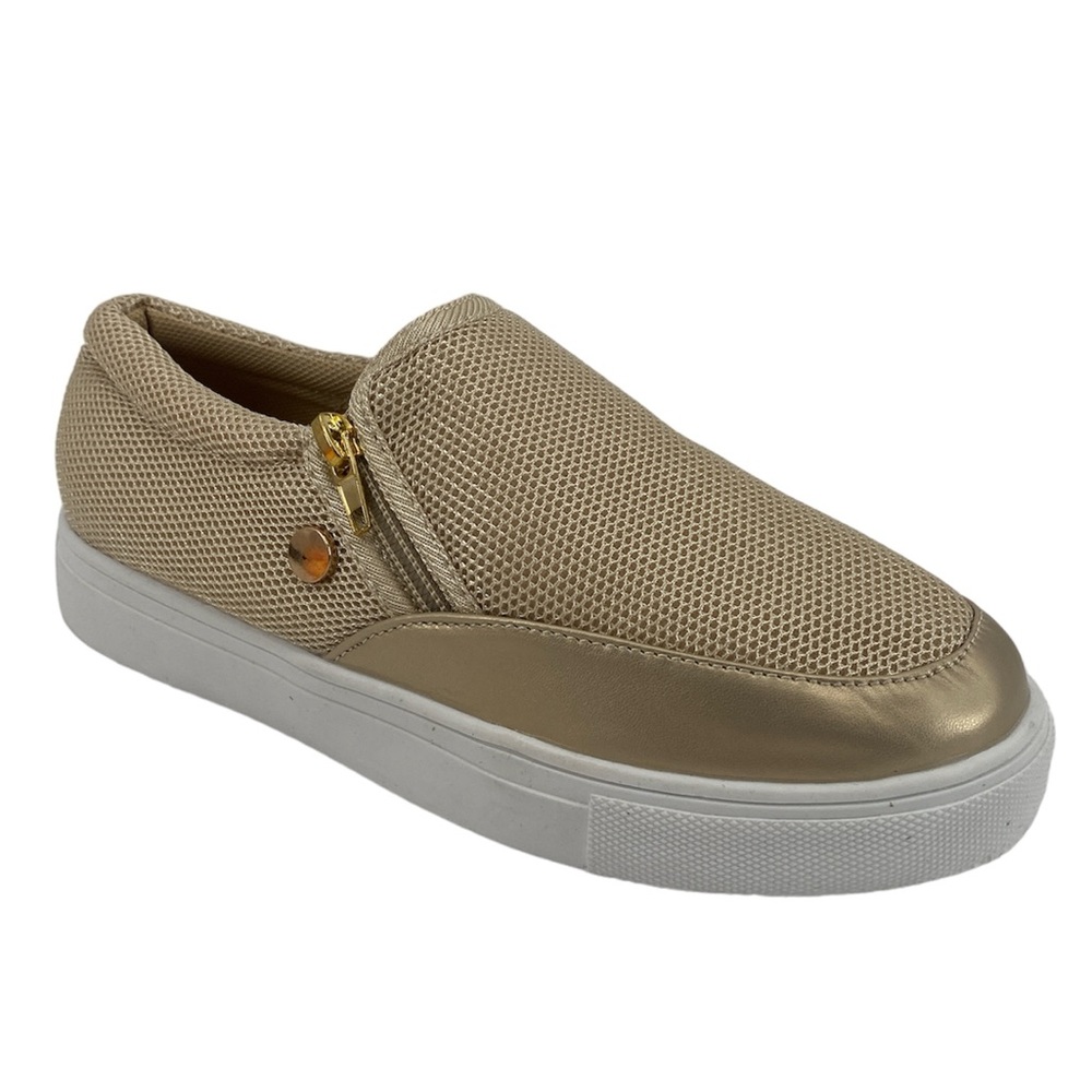PAOTMBU Gold Side-Zip Sneaker Size EU 36 (US 6)